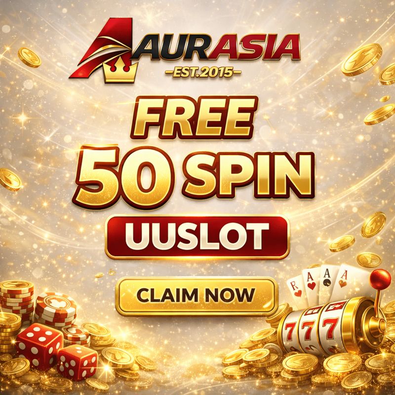 AuraAsia FREE 50 SPIN UUSLOT CTA BANNER