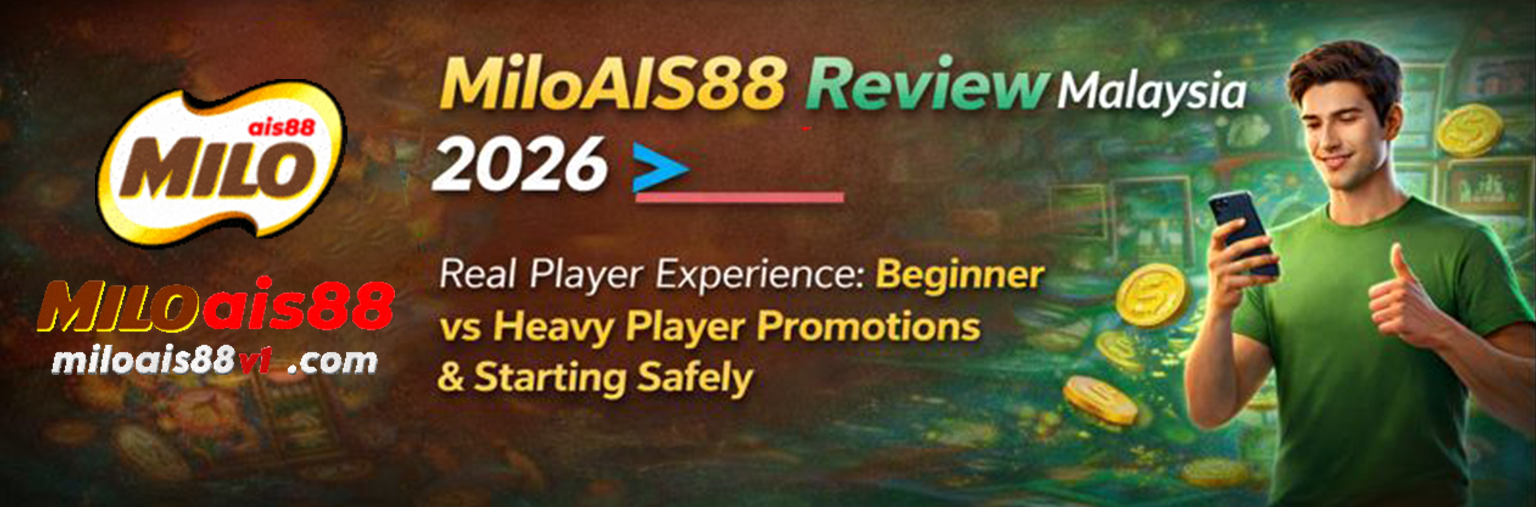MiloAIS88 review Malaysia 2026 banner - real player guide, beginner vs heavy player promotions and how to start