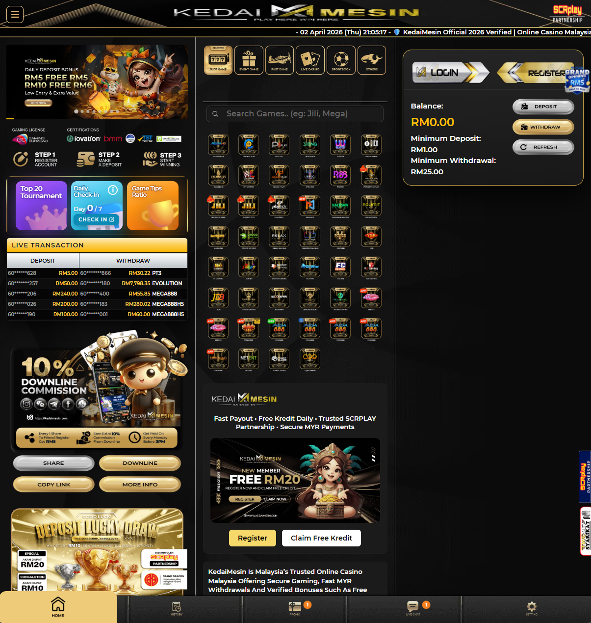 KedaiMesin homepage screenshot Malaysia 2026