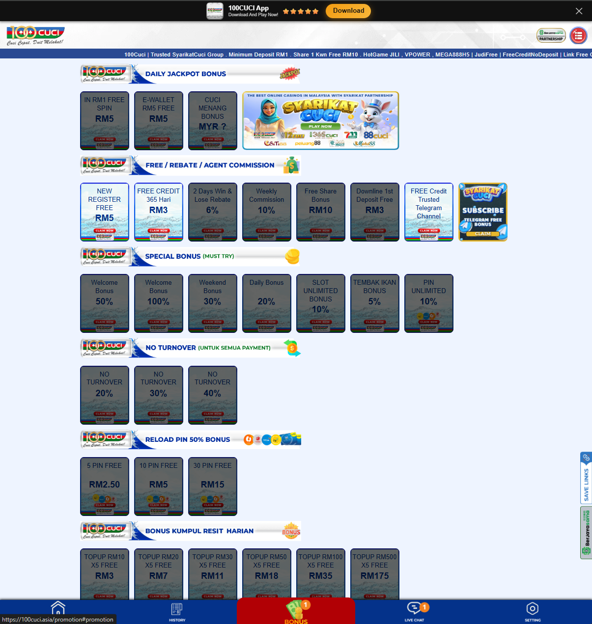 100Cuci promotion page screenshot Malaysia 2026